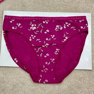 New Victoria’s Secret Floral Modal Cotton High Leg Bikini Brief Panties large L